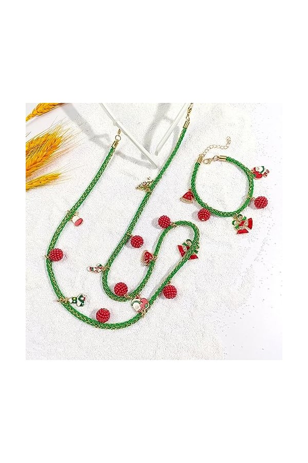 Chaîne de lunettes de Noël avec clochette de lunettes de soleil pour femme - Miroir de lecture - Cordon à suspendre au cou - 