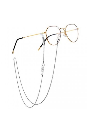Custom4U Chaîne de Lunette Femme avec Prénom Personnalisé Chaîne Lunettes Acier Inoxydable Lanière de Masque Personnalisable