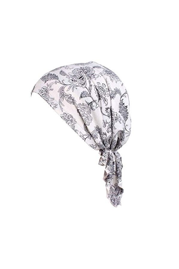 YONKOUNY Turban Chimio Femme Chapeau de Chimiothérapie Confort Coton Impression Foulard Chapeau Musulman Mode Coiffe Headwear