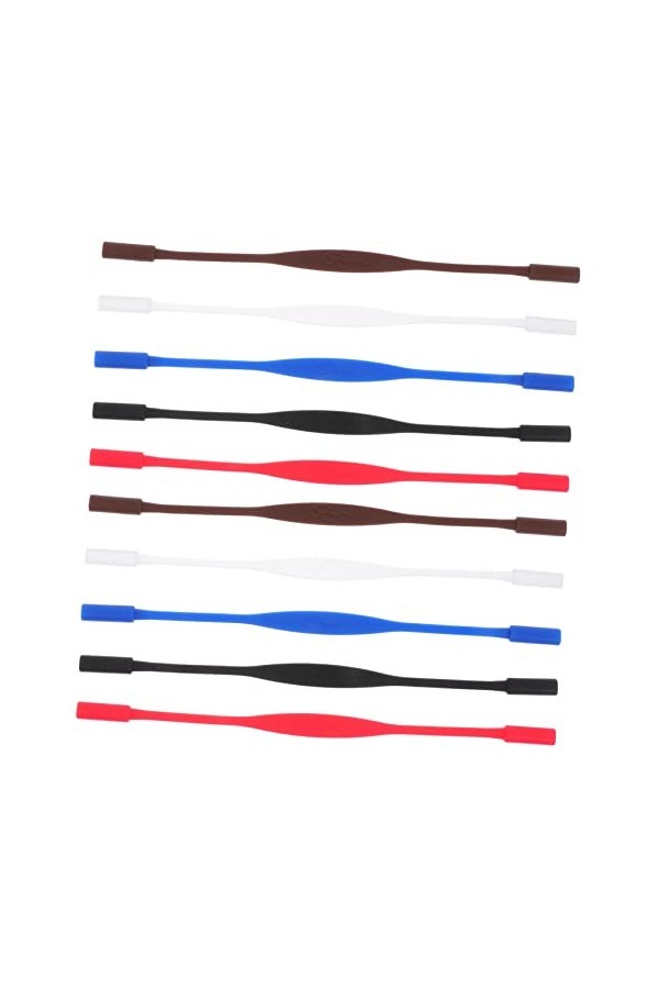 Mikikit 20 Pièces Sangle De Lunettes En Silicone Des Sports Cordon De Lunettes En Silicone Porte-lunettes De Soleil Chaînes A