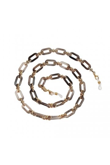 Lot de 2 sangles de lunettes en acrylique pour femme, chaîne de lunettes de soleil, chaîne de lunettes de lecture, sangle de 