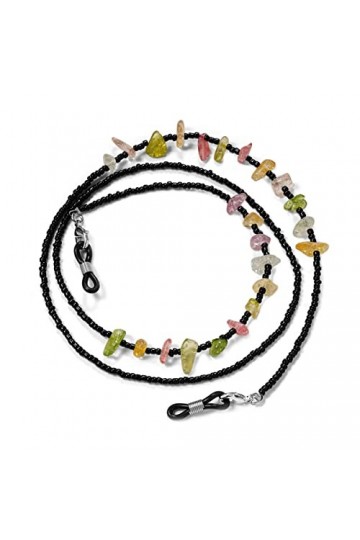 SAIBOL Chaîne de lunettes, Perles de pierre chaînes de lunettes lunettes de lecture chaîne de retenue de lunettes for femmes 