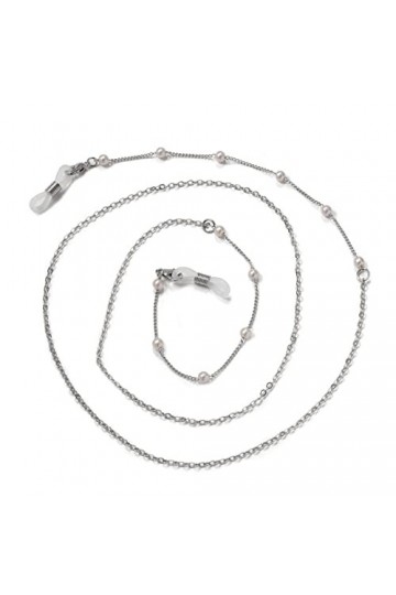 Chaîne de lunettes, Chaîne de lunettes élégante en fausses perles, support de sangle de lunettes de soleil, chaîne de retenue