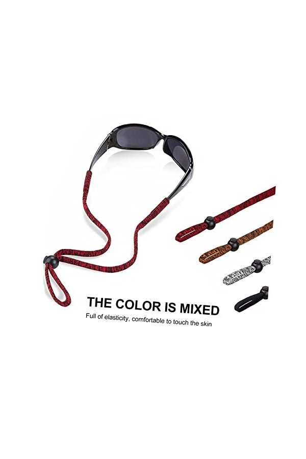 UKCOCO 4 Pièces Corde À Lunettes En Nylon Lunettes Réglables Accessoires DExercice Sangle De Lunettes De Soleil Cordes Suspe