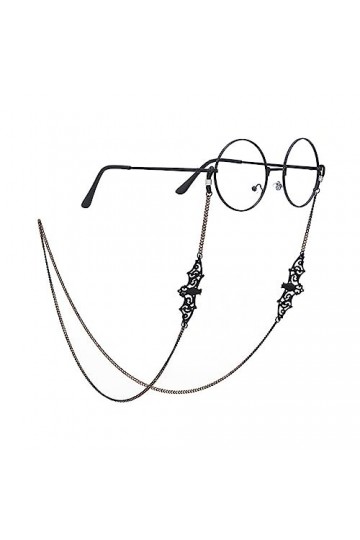 LEFEDA Lot de 2 chaînes de lunettes de soleil avec support de lunettes de soleil Noir, sans couleur, taille unique