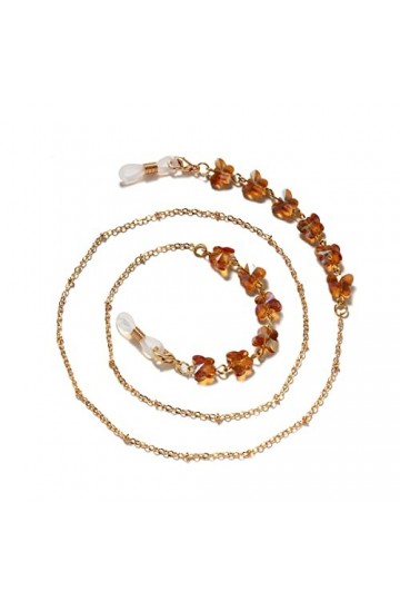 PUTOVA Remplacer le support de nez métallique, Chaîne de lunettes élégante en cristal, lanière de lunettes, Style papillon, p