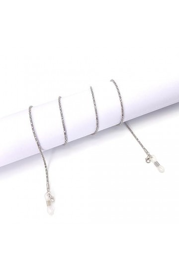 Chaîne De Lunettes 5 Pièces Masque Lanière Lunettes Chaîne Lunettes Corde Métal Chaîne Décorative, Argent