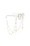 BELLAY 70cm chaîne de Lunettes for Femmes Lettres Pendentif Longe Anti-dérapant accrocher Cou Lunettes Bijoux Cadeau Color :