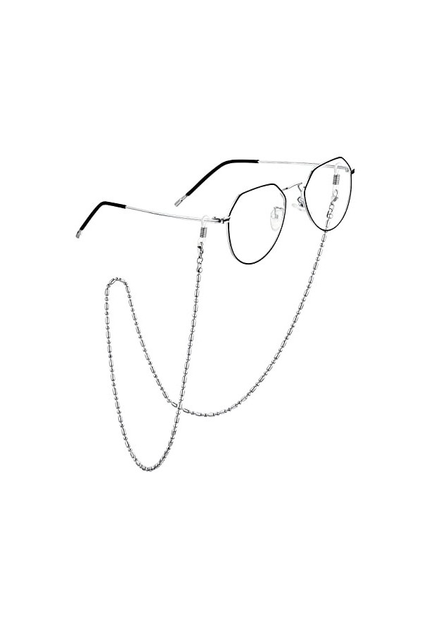 FOCALOOK Chaîne Lunettes Dorée Femme 72cm, Collier Lunettes à Maille Serpent 1,2mm de Large