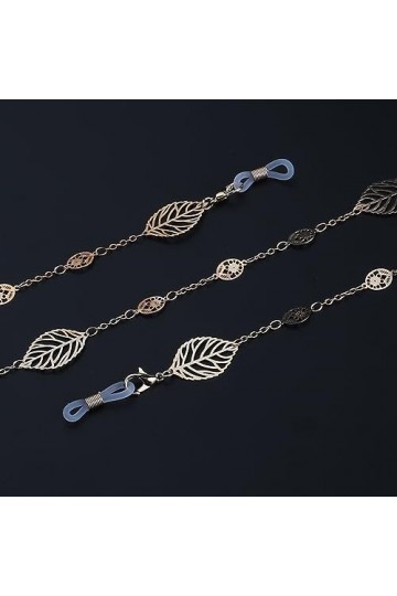 HczIon Chaîne Lunettes 2 Pièces De Bracelet De Lunettes Métalliques Antidérapantes Chaîne De Lunettes Ajourées En Or Cordon D