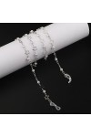 HczIon Chaîne Lunettes 2 Pièces Faites À La Main Perle Étoile Lunettes De Soleil Chaîne Lunettes Anti Drop Cordon Lunettes Dé