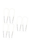 Ciieeo 6 Pcs Masque Chaîne Anti-Chute Fausses Perles Cordon Cordon Colliers Pour Hommes Lunettes De Soleil Collier Lunettes L