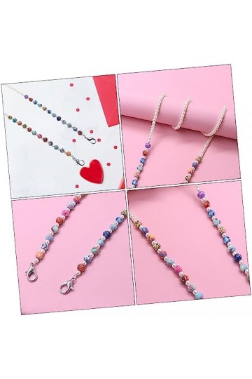 Ciieeo 6 Pcs Masque Chaîne Anti-Chute Fausses Perles Cordon Cordon Colliers Pour Hommes Lunettes De Soleil Collier Lunettes L