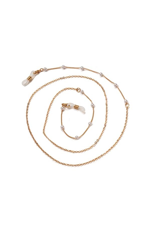 PUTOVA Remplacer le support de nez métallique, Chaîne de lunettes élégante en fausses perles, support de sangle de lunettes d