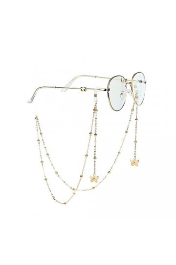 Chaîne De Lunettes 5 Pièces Chaîne Suspendue Chaîne De Masque Chaîne En Métal Antidérapante Disque De Perles Chaîne De Lunett