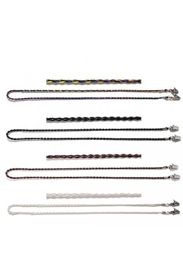 Chaîne De Lunettes Un Ensemble De 4 Lunettes Torsadées Tressées Au Cou, Chaîne Suspendue, Masque, Corde, Collier, Clip Pour F