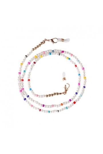 Chaîne De Lunettes Chaîne De Masque De Protection Multifonctionnelle, 2 Pièces, Lanière De Lunettes, Chaîne Alphabet, Perles 