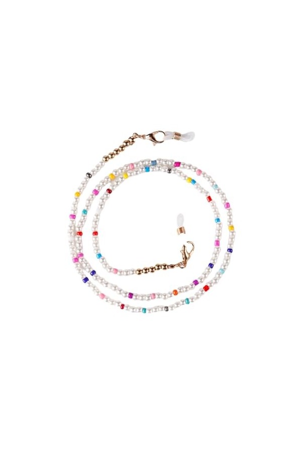 Chaîne De Lunettes Chaîne De Masque De Protection Multifonctionnelle, 2 Pièces, Lanière De Lunettes, Chaîne Alphabet, Perles 