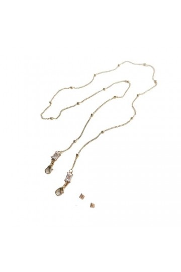 Chaîne De Lunettes Chaîne En Cuivre Et Verre Carré En Diamant, 2 Pièces, Pour Masque Anti-Perte, Accessoires Pour Écouteurs B