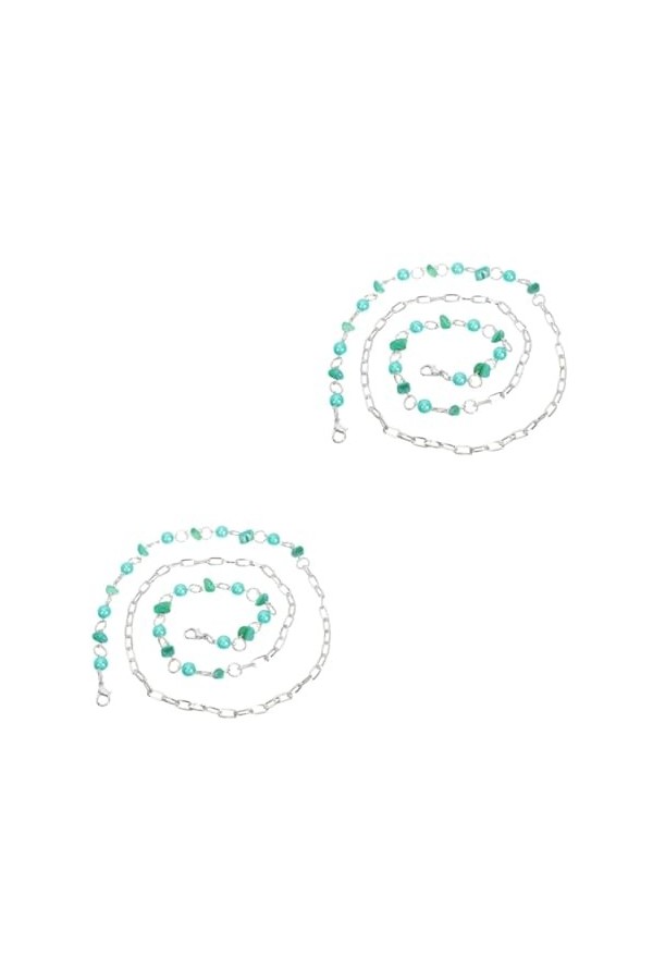 ABOOFAN 2 Pièces St PatrickS Day Lunettes Fixation Corde Lunettes Support Sangle Vert Écouteur Chaîne Chaînes De Lunettes Éc