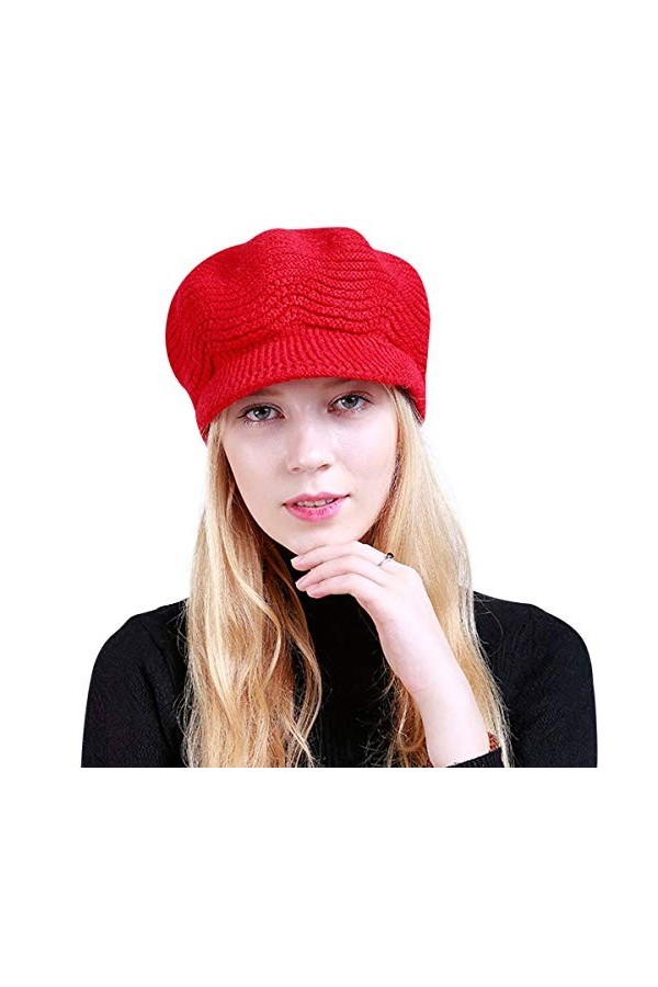 DORRISO Mode Béret Basque Chapeau Femme Français Style Printemps Automne Hiver Chaud Loisir Vacances Achats Voyage Béret Lain