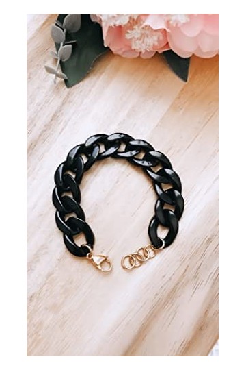 Bracelet VINTAGE // Chaîne à gros maillons en acrylique