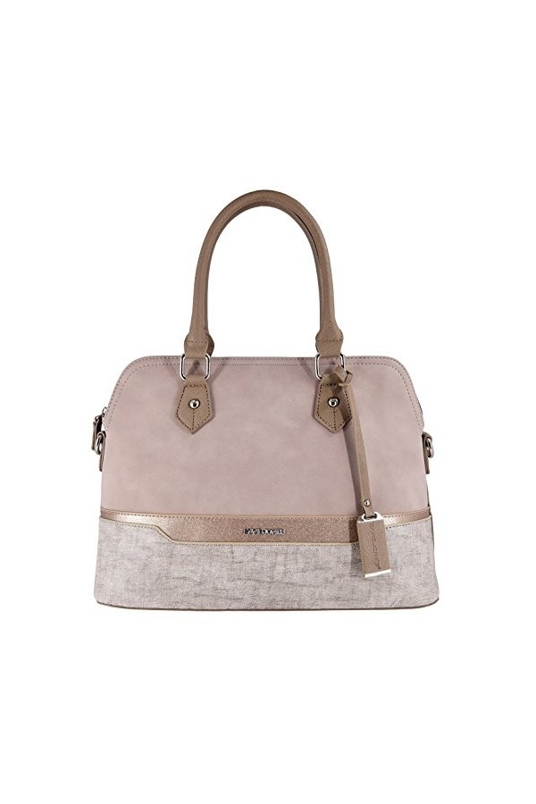 David Jones - Sac à Main Femme Bugatti - Cabas Fourre-Tout Bandes Cuir PU Multicolore Porté Epaule Bandoulière - Tote Shopper