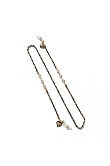 Lot de 2 chaînes de lunettes de soleil tendance pour femme, sans couleur, taille unique