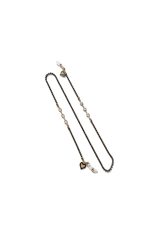 Lot de 2 chaînes de lunettes de soleil tendance pour femme, sans couleur, taille unique