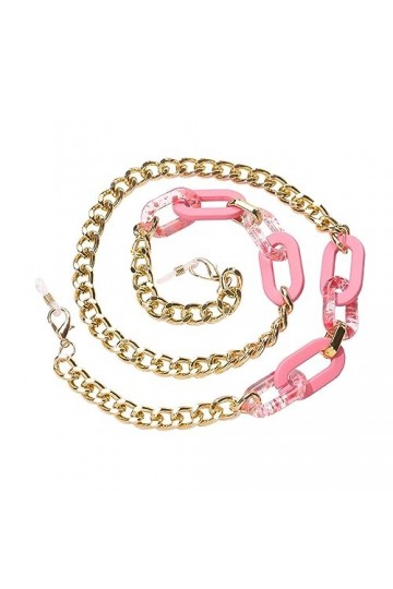 LEFEDA Lot de 2 chaînes de lunettes antidérapantes en métal pour homme et femme, sans couleur, taille unique