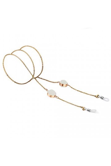 Millya UK Femmes Chaînes de lunettes Titulaires Lunettes de lecture Cordes Lanière Lanière de lunettes de retenue - Blanc - T