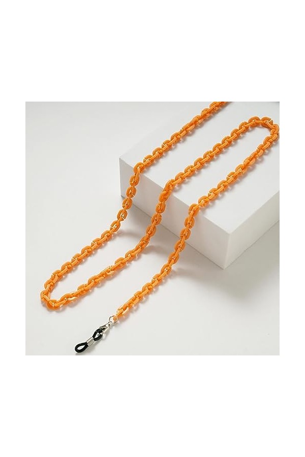 LEFEDA Lot de 2 sangles de lunettes en acrylique pour lunettes de soleil, chaînes de lunettes de lecture, chaînes de lunettes