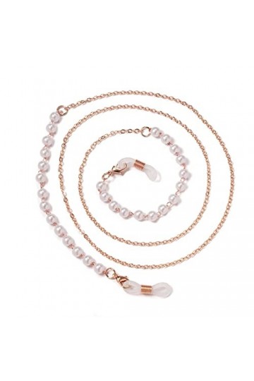 PUTOVA Remplacer le support de nez métallique, Chaîne de retenue de lunettes élégante, lanière de masque tendance, perles sim