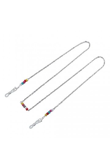 Chaîne De Lunettes Chaîne De Lunettes En Perles Rouges Pour Femmes, 5 Pièces, Accessoires Pour Masque Facial En Perles