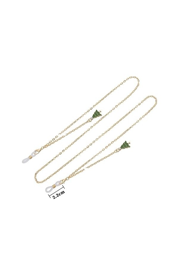 Chaîne De Lunettes Chaîne De Lunettes En Métal Pour Femmes, 5 Pièces, Pompon De Glaçage Goutte À Goutte, Arbre De Noël, Acces