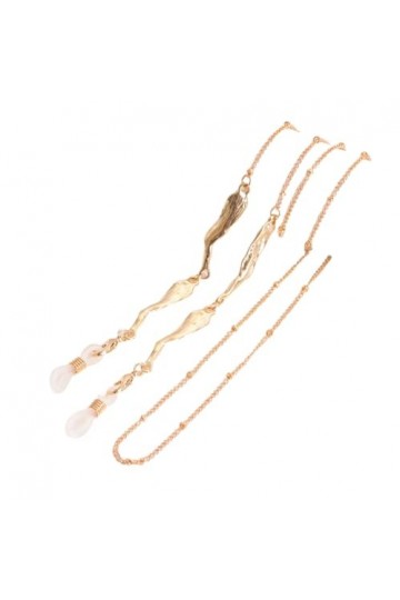 Chaîne De Lunettes 5 Pièces Chaîne De Masque Coeur Pentagramme Papillon Chaîne De Masque Feuille Chaîne De Lunettes En Métal,