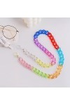 Chaîne De Lunettes Chaîne Acrylique Transparente Colorée, 2 Pièces, Chaîne De Masque Anti-Perte, Accessoire De Chaîne De Lune
