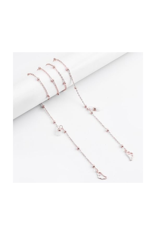 Chaîne De Lunettes 2 Pièces Lunettes Lanière Antidérapante Chaîne Femelle Suspendus Cou Ailes Nuage Lunettes De Soleil Chaîne