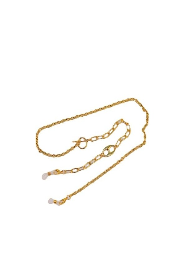 Chaîne De Lunettes 2 Pièces Multifonctionnel Un Masque Plaqué Or Chaîne Bracelet Collier Lunettes Chaîne Accessoires