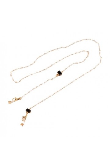 Chaîne De Lunettes 2 Pièces Perle Cuivre Chaîne Verre Diamant Anti-Perte Masque Chaîne Bluetooth Écouteur Accessoire Lunettes