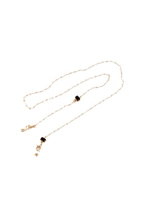 Chaîne De Lunettes 2 Pièces Perle Cuivre Chaîne Verre Diamant Anti-Perte Masque Chaîne Bluetooth Écouteur Accessoire Lunettes