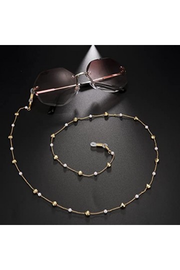 Perle Perlée Lunettes Chaîne Femmes Mode Lunettes De Soleil Chaînes Lanières Cou Sangle Corde Lecture Lunettes Cordon Nouveau