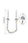 Lot de 2 chaînes de lunettes colorées en acrylique pour femme, support de lunettes, support de masque, miroir de lecture, col