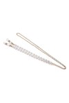 BELLAY Lunettes chaîne for Femmes Perle Perle lanière Mode Lunettes Sangle Lunettes de Soleil chaîne Cordons décontracté Lune