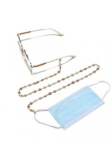 HczIon Chaîne Lunettes 2 Morceaux De Cordon De Lunettes En Métal,Chaîne De Lunettes Pendentif Couleur Or,Chaîne De Masque