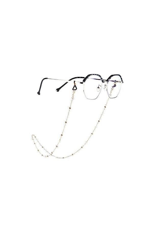 Chaîne De Lunettes 5 Pièces Lunettes Masque Double Usage Accessoires Perle Chaîne Lunettes De Soleil Chaîne Femmes, Or