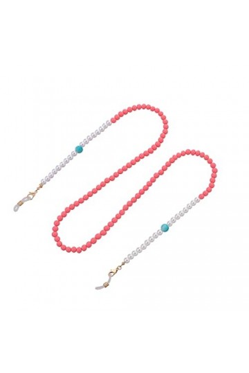 ZZSRJ Chaîne de Lunettes Transparentes Chaîne Femmes Titulaire de la chaîne de Mode Vintage Sunglasses Collier Color : Red 