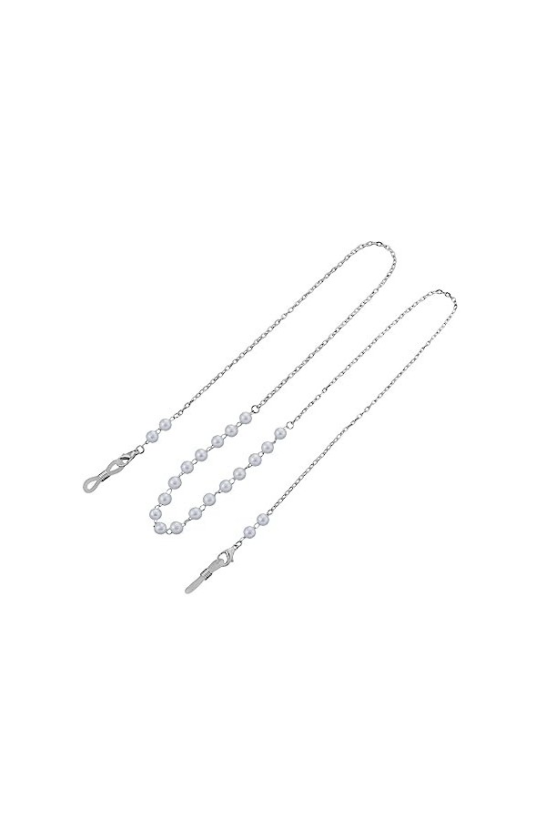 Chaîne De Lunettes Chaîne De Lunettes En Perles Blanches Pour Femmes, 5 Pièces, Accessoires De Masque