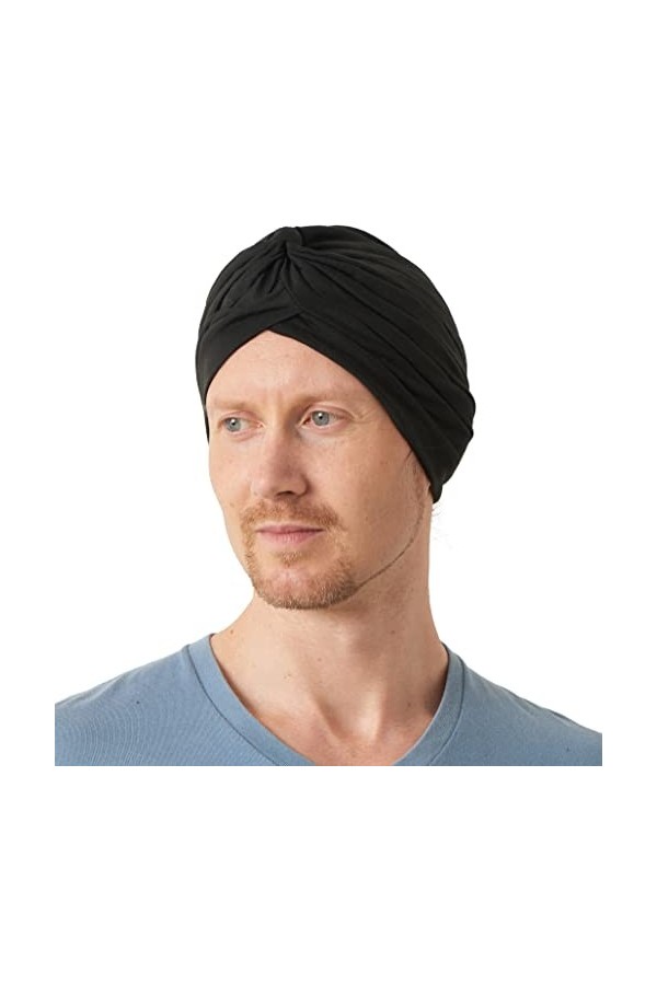 CHARM Turban Mode en Coton pour Femme - Bonnet DÉté Cheveux Chimio Colouer Unie Gris