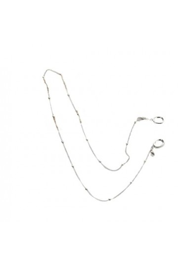 Chaîne De Lunettes Chaîne De Haricots En Alliage Brillant, 4 Pièces, Breloque, Masque Anti-Perte, Chaîne De Lunettes, Argent